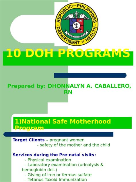 list of doh programs in the philippines 2024|DOH Programs in the Philippines: Full List of the .
